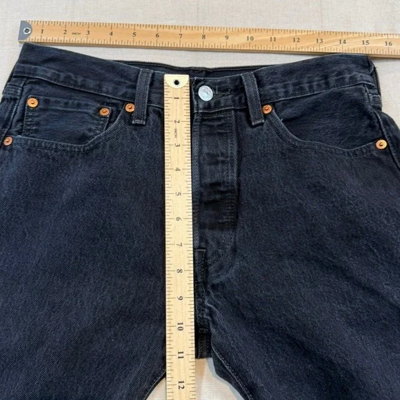 Levi's | 501 Original Straight Leg Jeans Black | Men's 31x30 - Picture 5 of 9